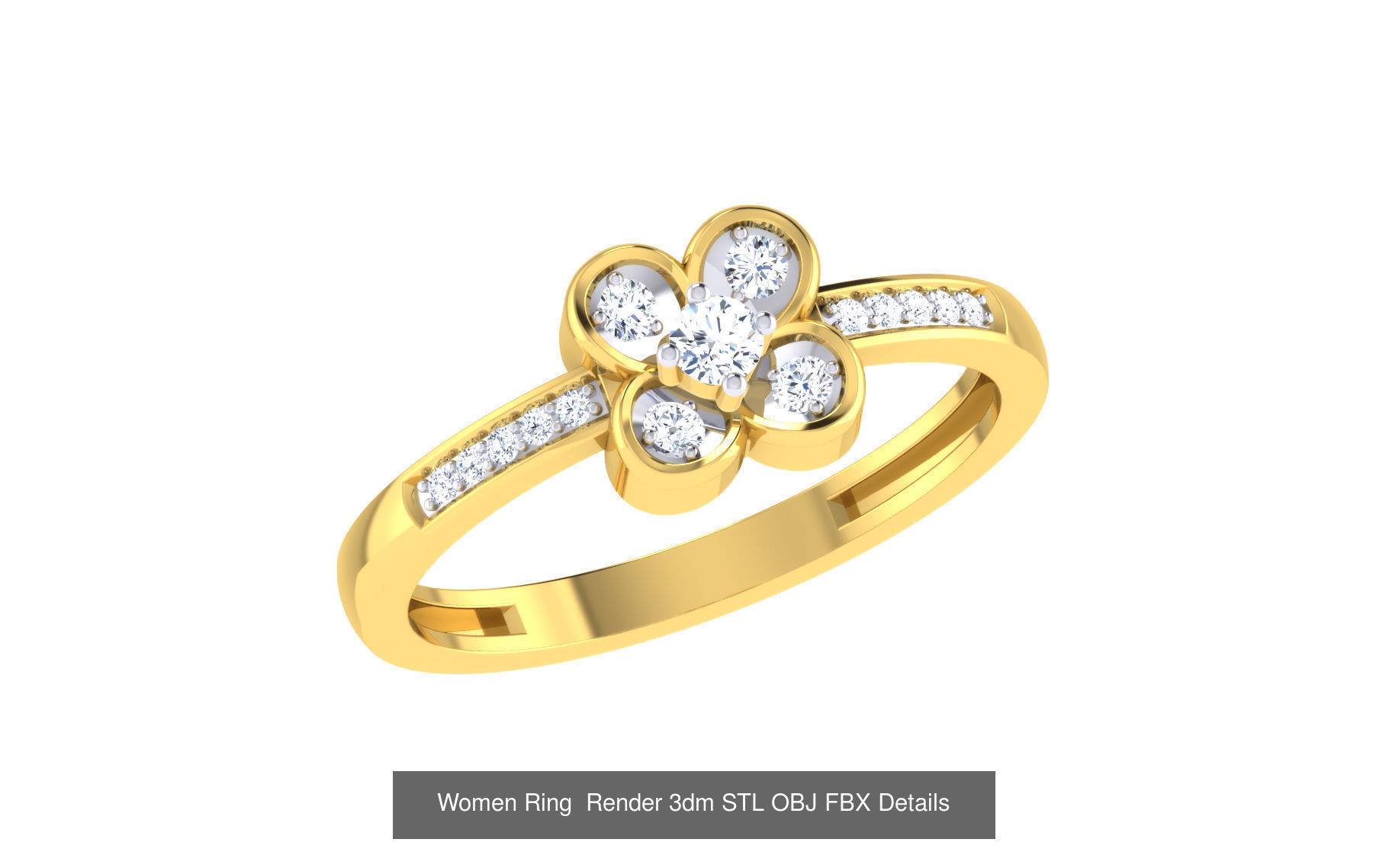 101 Women Ring Render 3dm STL OBJ FBX MGX Details Collection _83