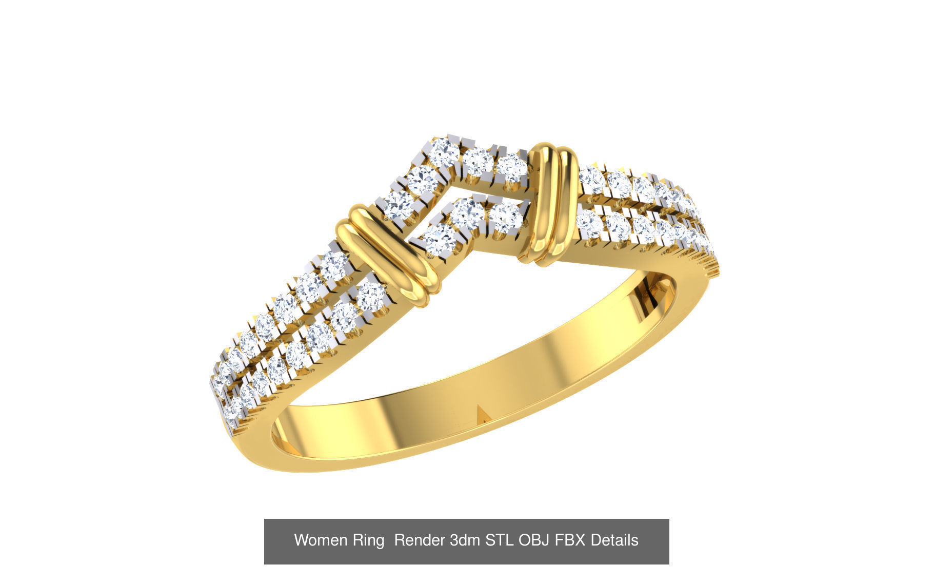 101 Women Ring Render 3dm STL OBJ FBX MGX Details Collection _63