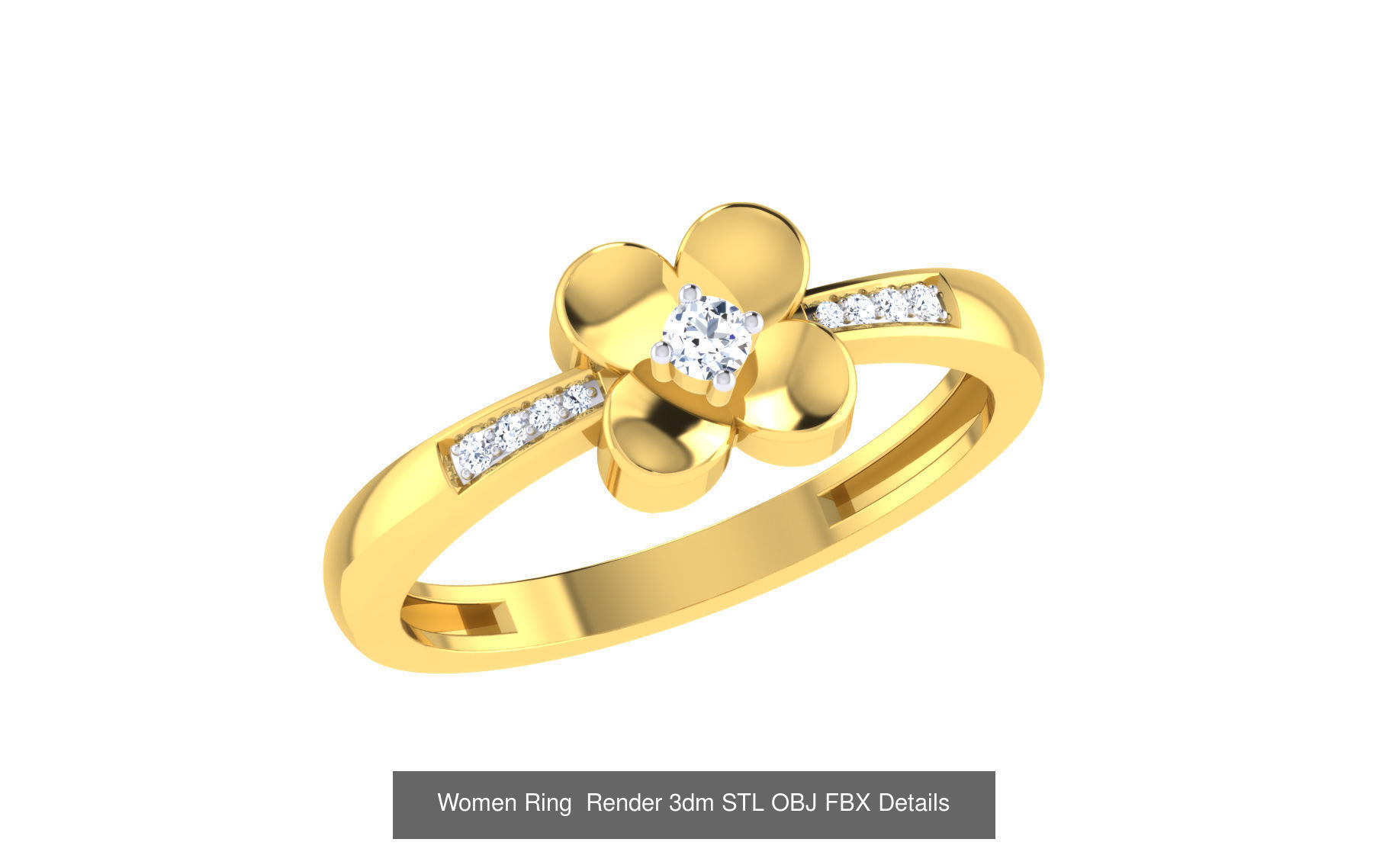 101 Women Ring Render 3dm STL OBJ FBX MGX Details Collection _84