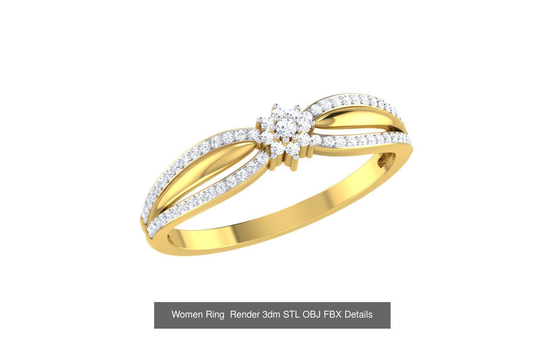 101 Women Ring Render 3dm STL OBJ FBX MGX Details Collection _125