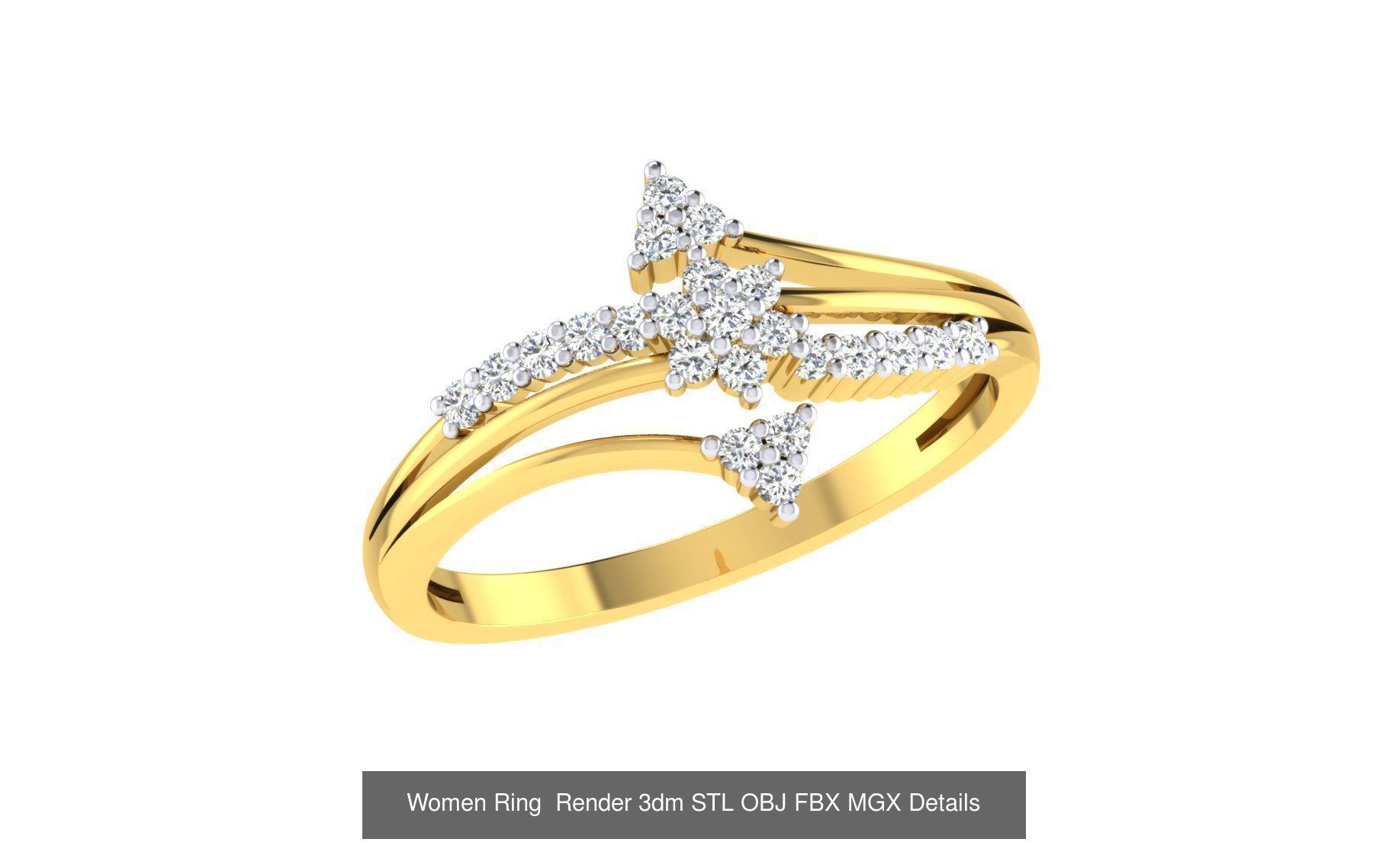 101 Women Ring Render 3dm STL OBJ FBX MGX Details Collection _56