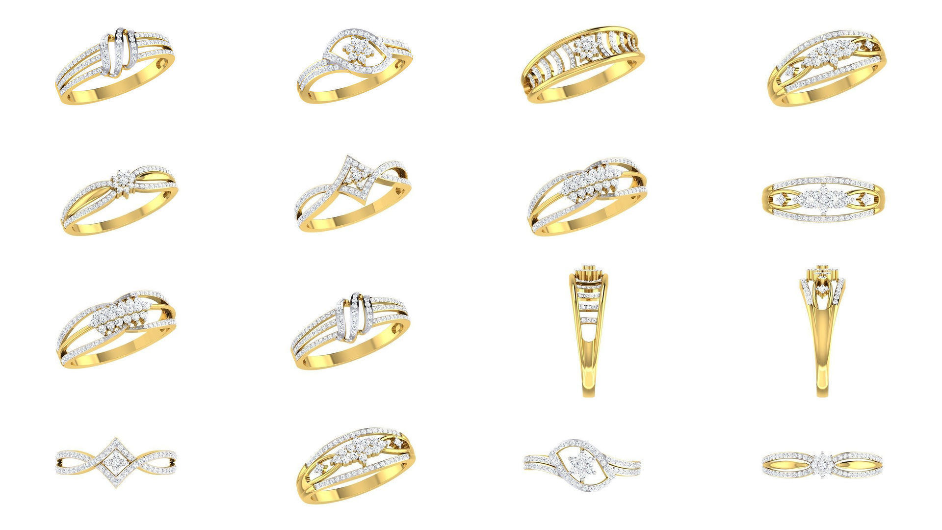 101 Women Ring Render 3dm STL OBJ FBX MGX Details Collection _23