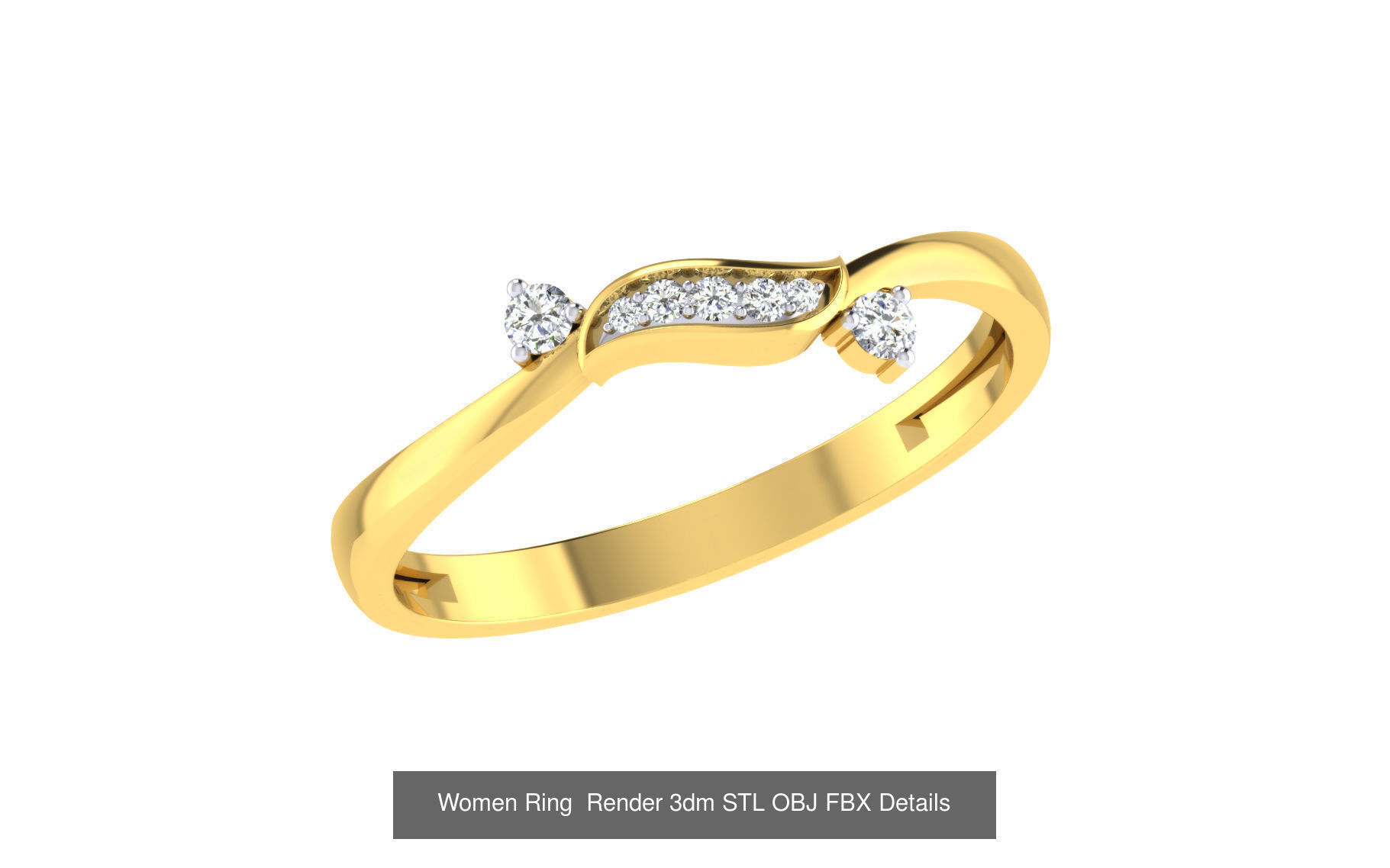 101 Women Ring Render 3dm STL OBJ FBX MGX Details Collection _107