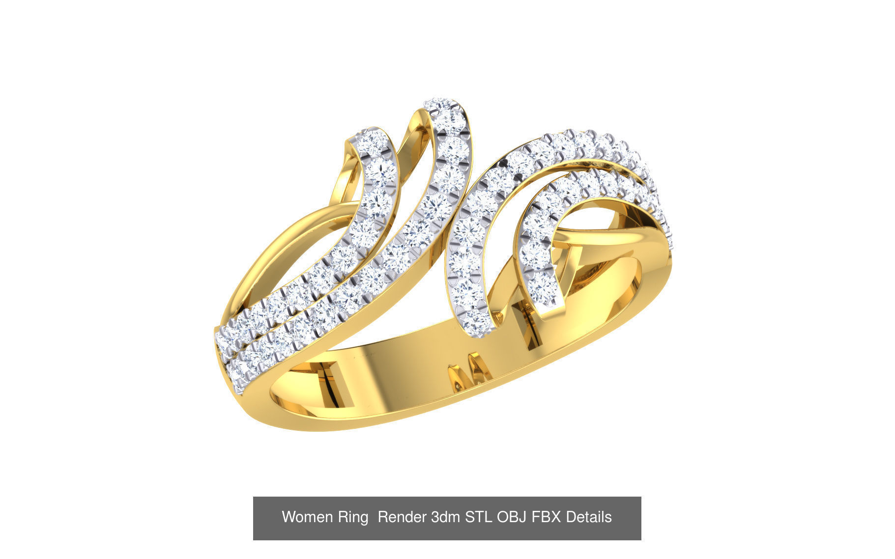 101 Women Ring Render 3dm STL OBJ FBX MGX Details Collection _72