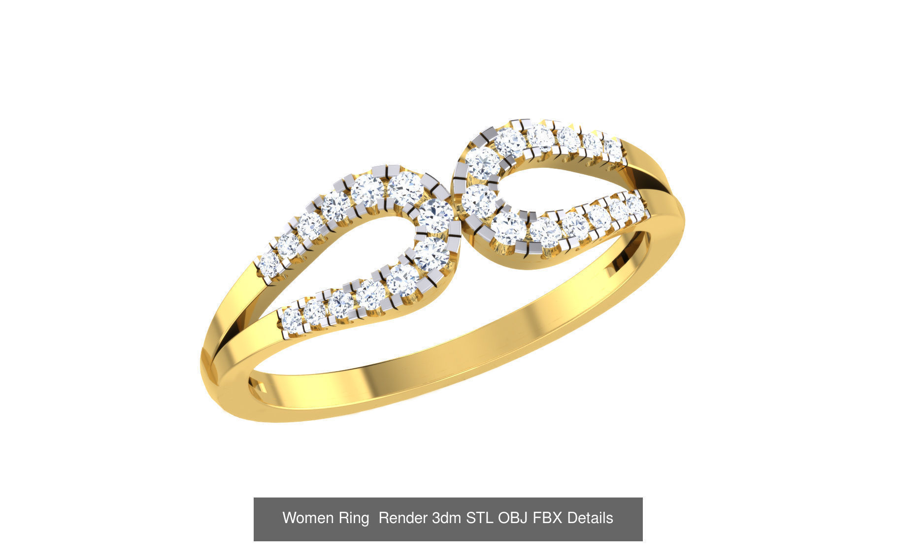 101 Women Ring Render 3dm STL OBJ FBX MGX Details Collection _61