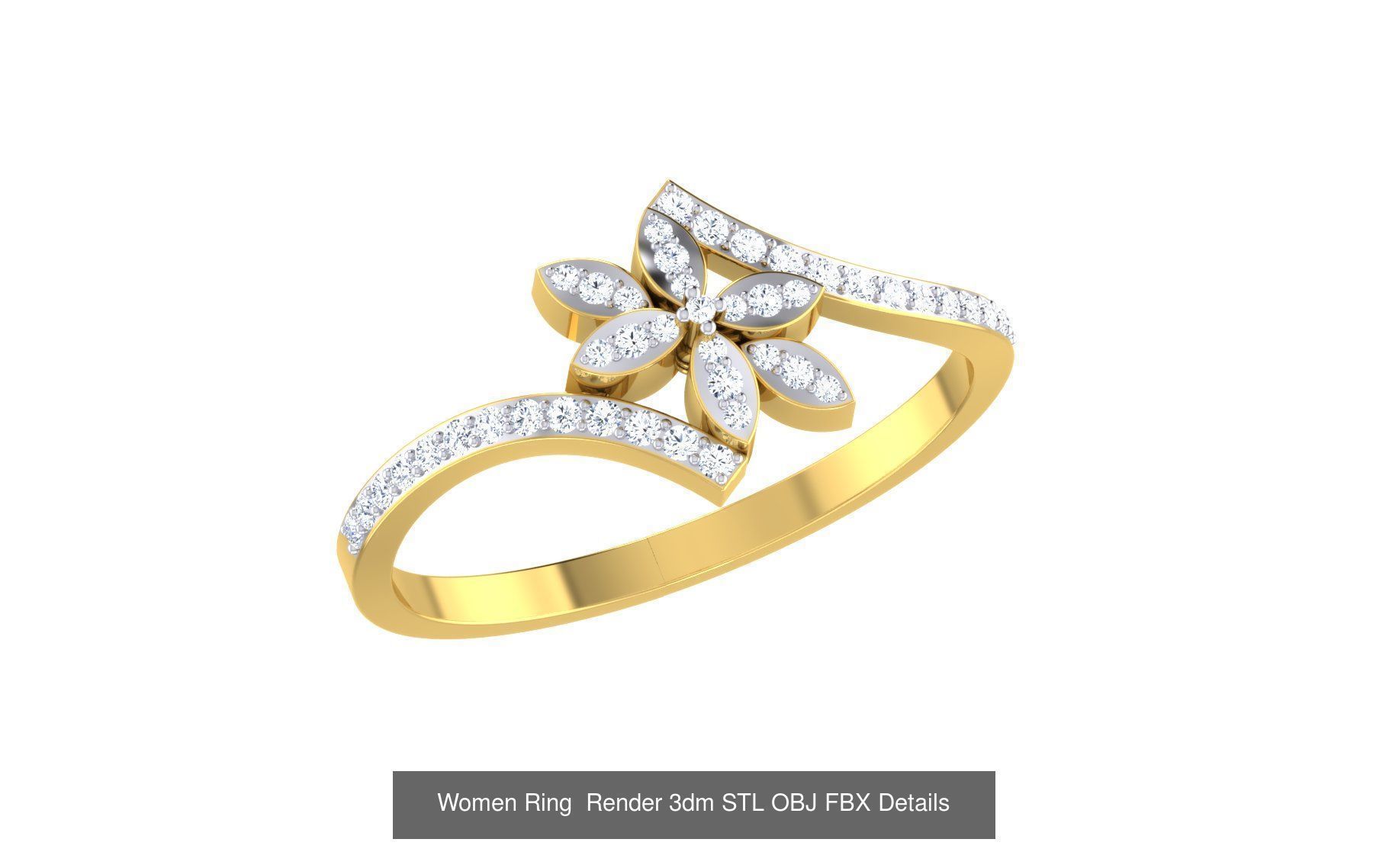 101 Women Ring Render 3dm STL OBJ FBX MGX Details Collection _116