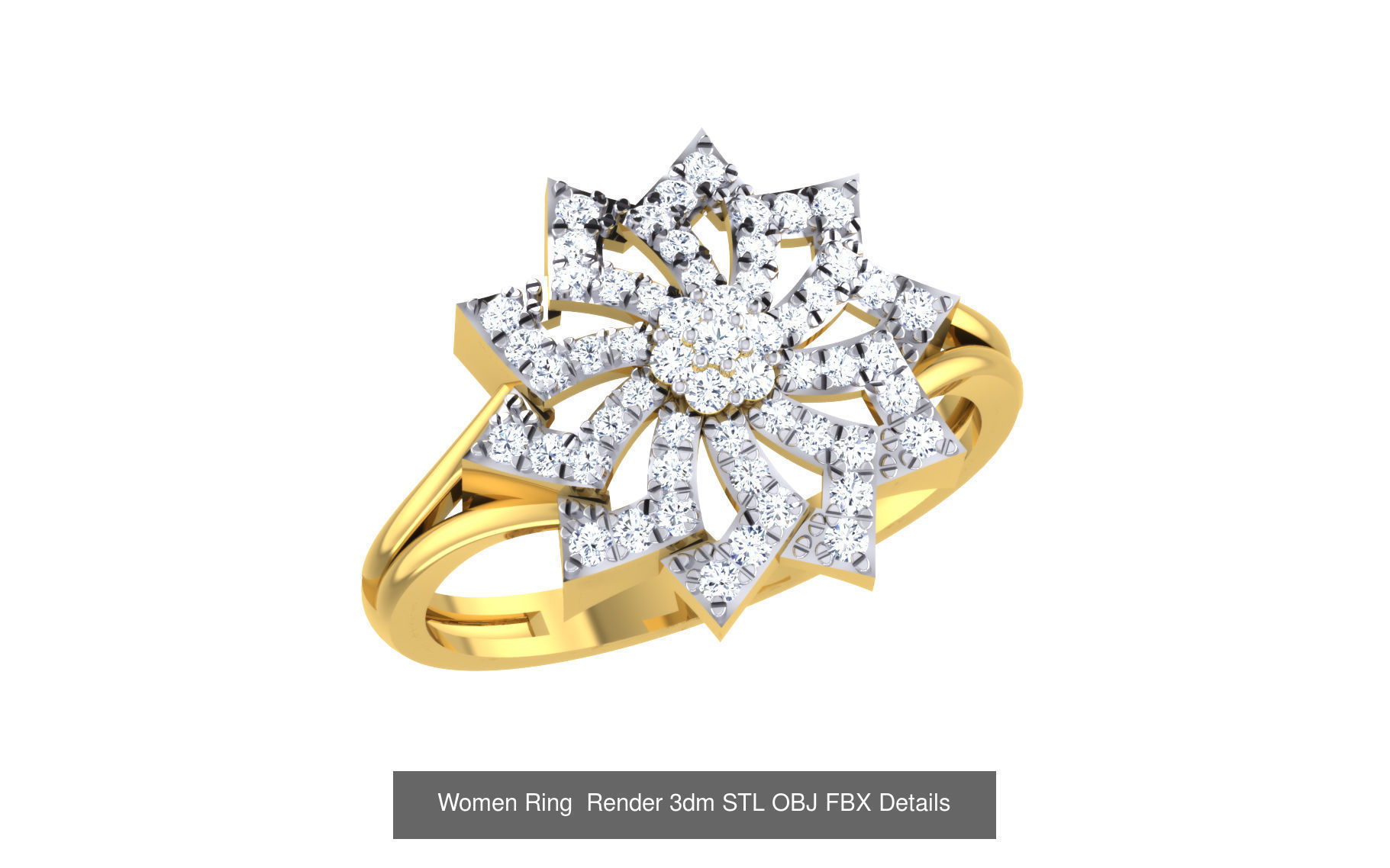 101 Women Ring Render 3dm STL OBJ FBX MGX Details Collection _71