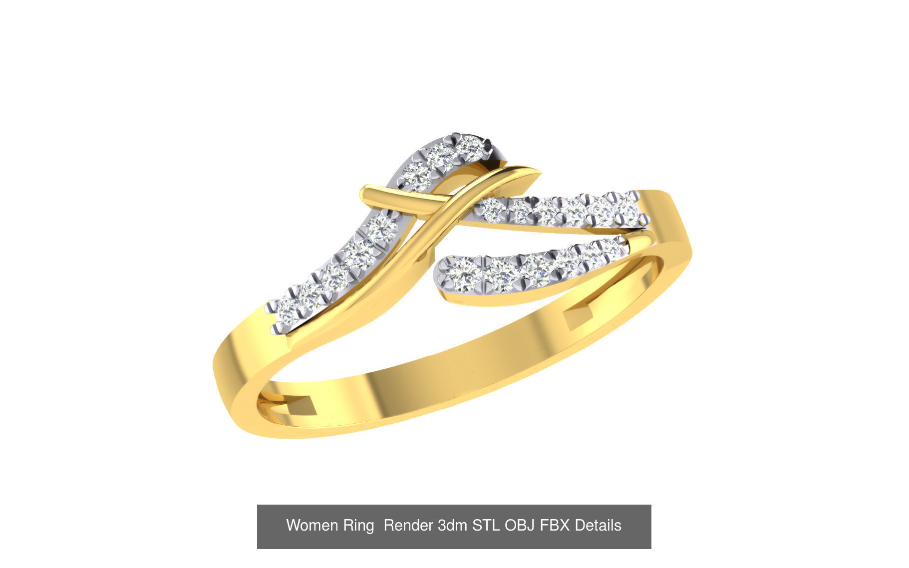 101 Women Ring Render 3dm STL OBJ FBX MGX Details Collection _101