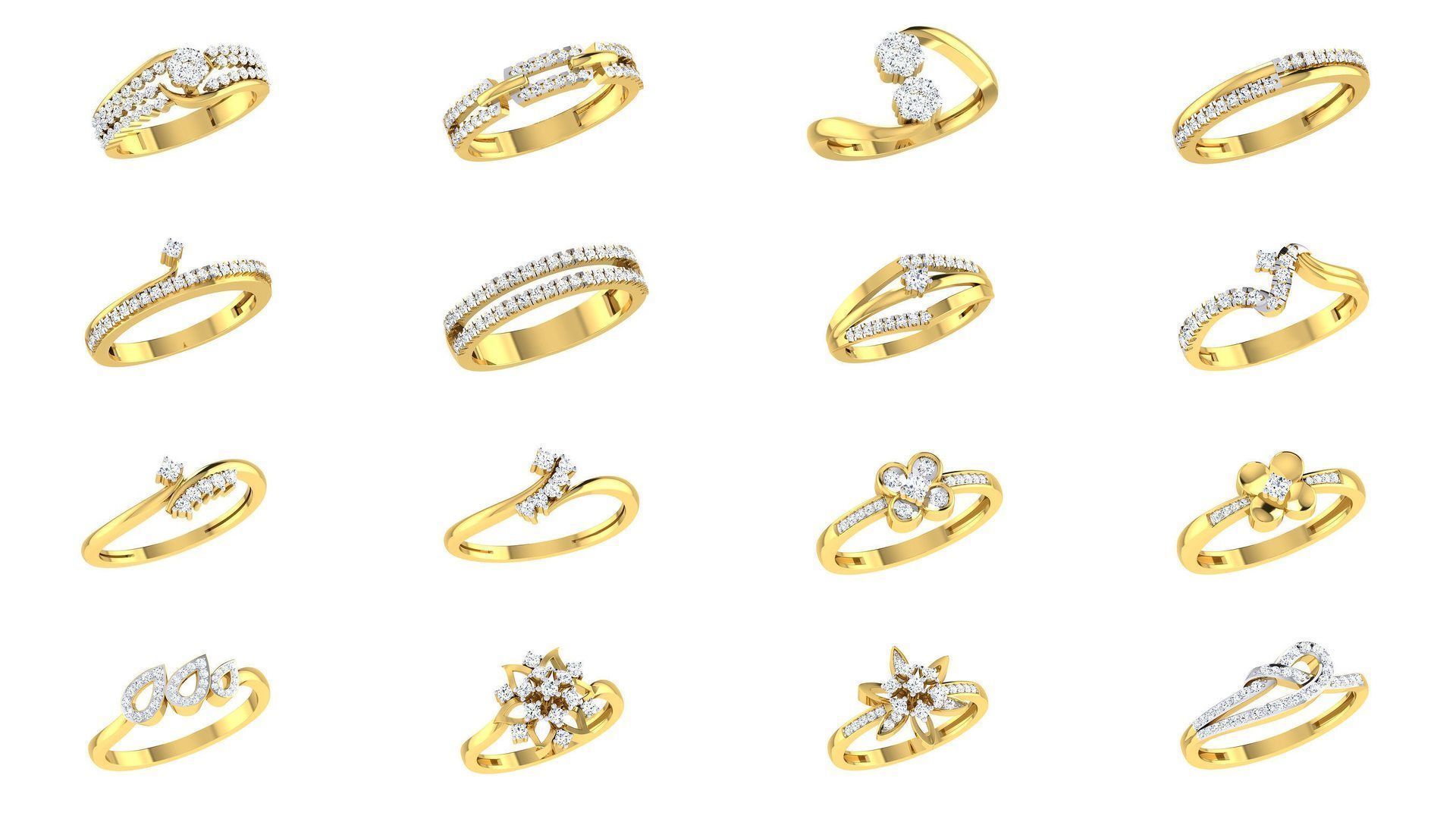 101 Women Ring Render 3dm STL OBJ FBX MGX Details Collection _15