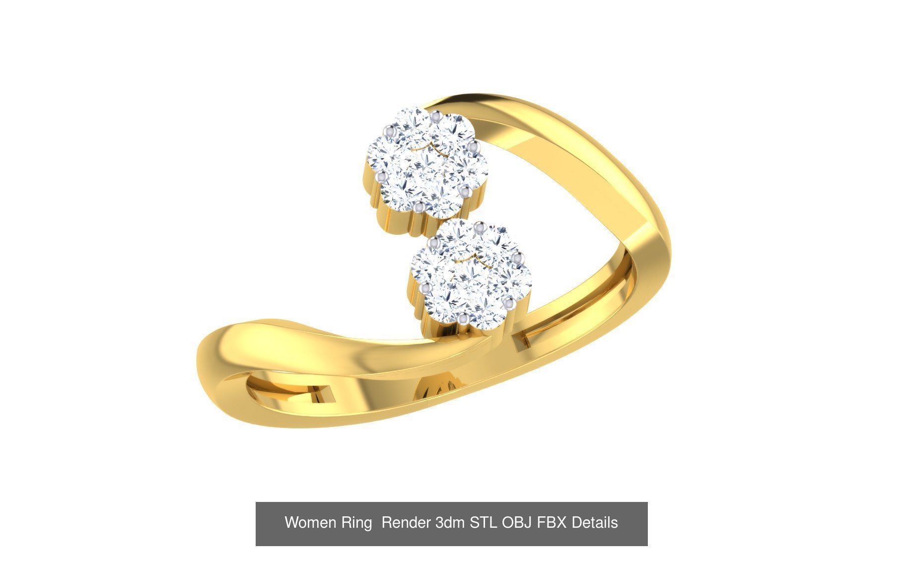 101 Women Ring Render 3dm STL OBJ FBX MGX Details Collection _75