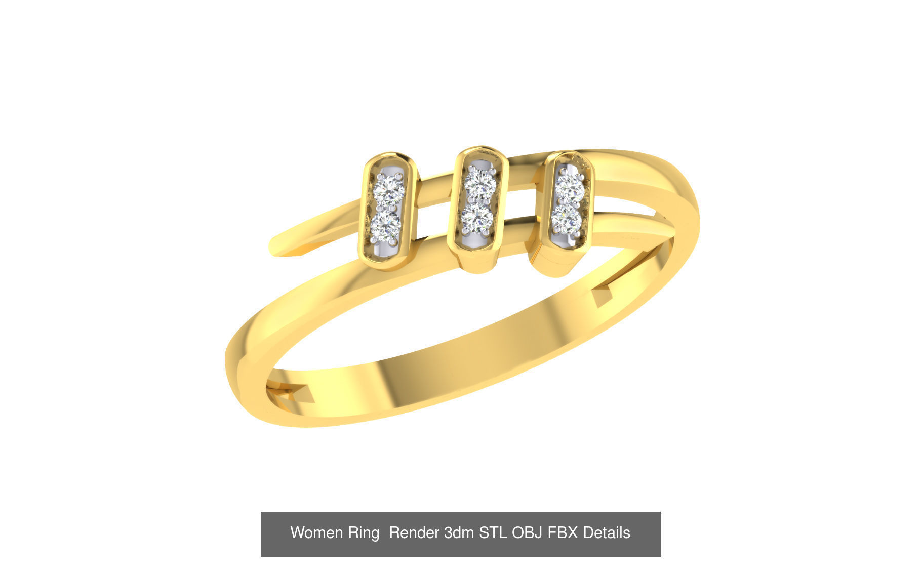 101 Women Ring Render 3dm STL OBJ FBX MGX Details Collection _108