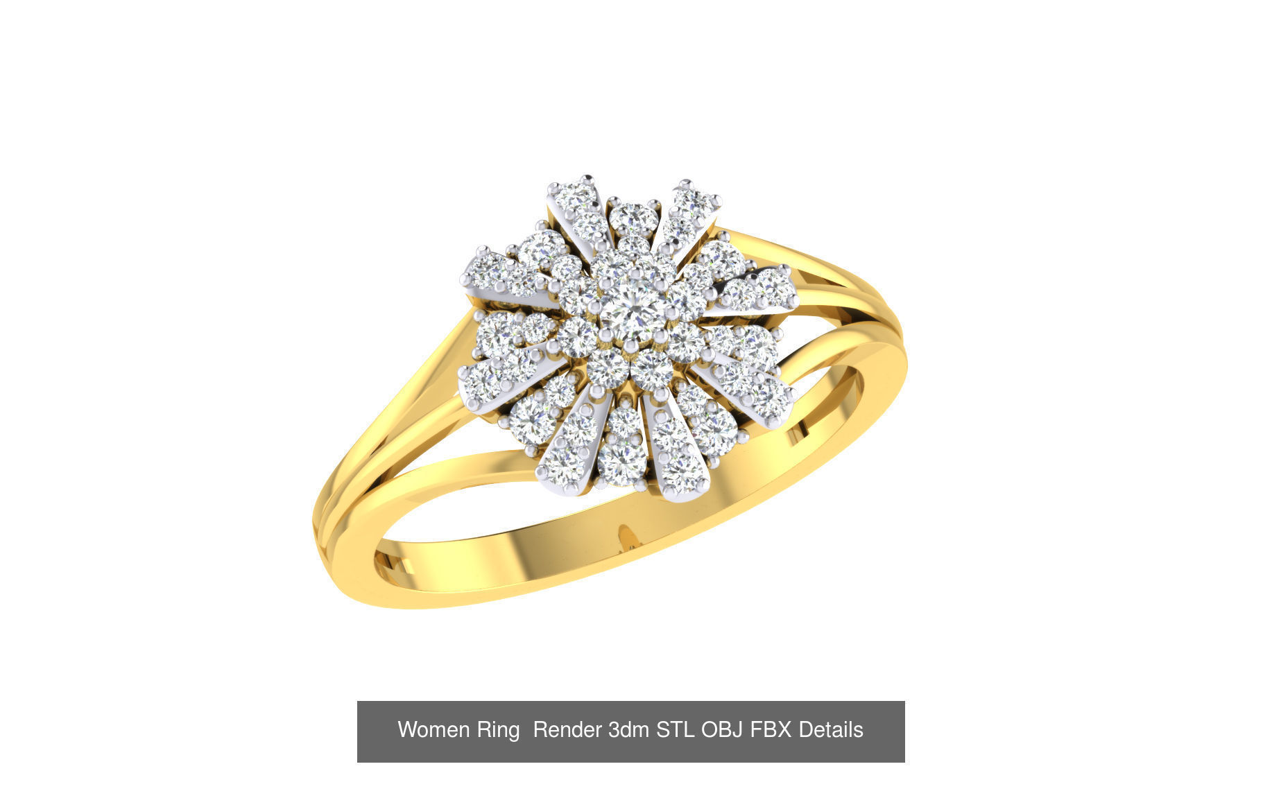 101 Women Ring Render 3dm STL OBJ FBX MGX Details Collection _112