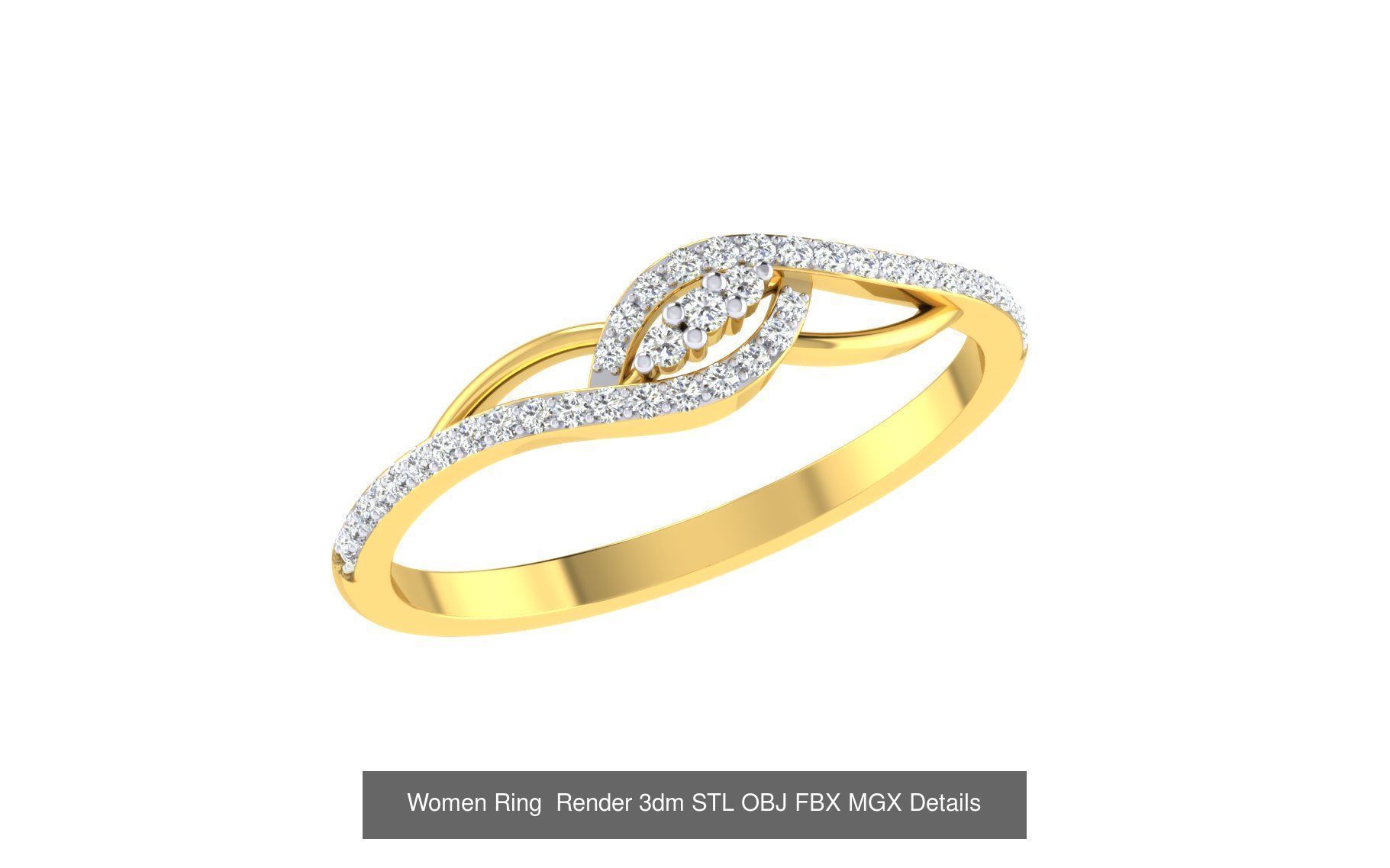 101 Women Ring Render 3dm STL OBJ FBX MGX Details Collection _57