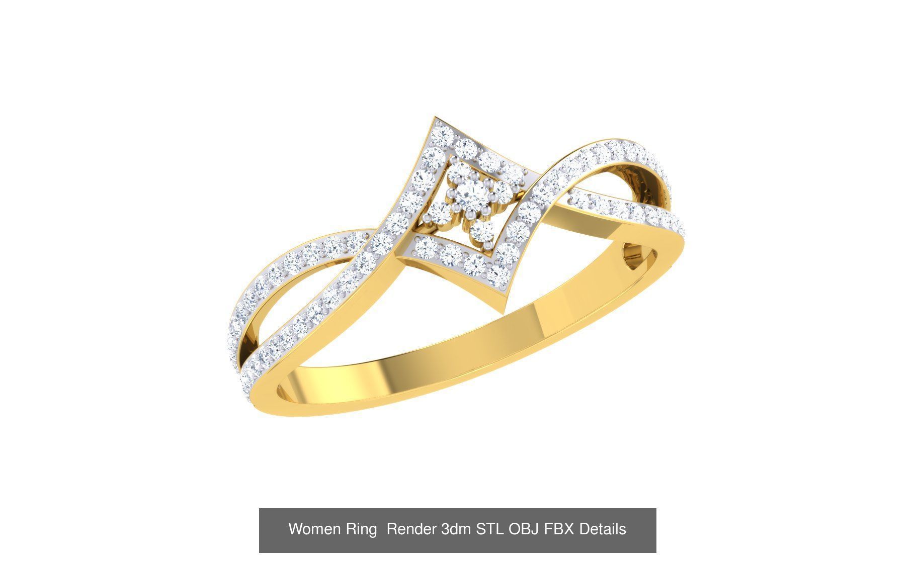 101 Women Ring Render 3dm STL OBJ FBX MGX Details Collection _126
