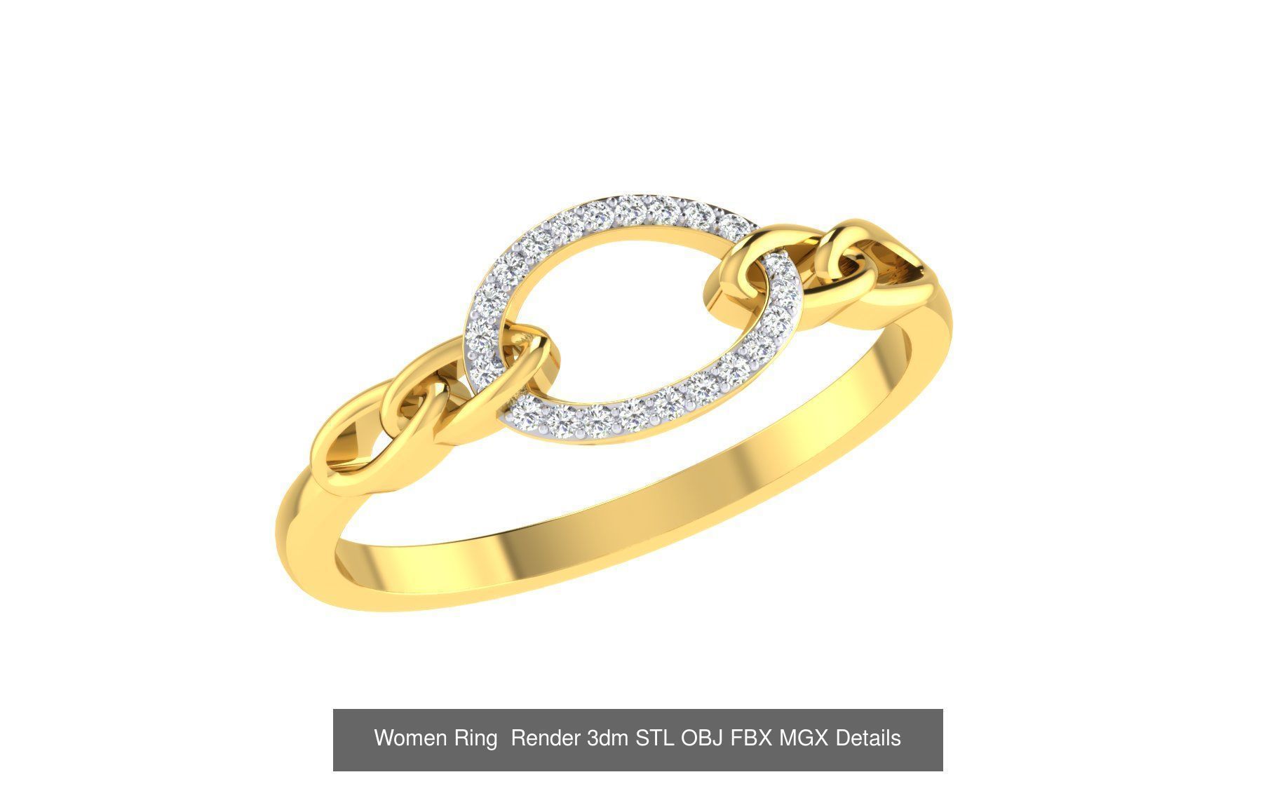 101 Women Ring Render 3dm STL OBJ FBX MGX Details Collection _41