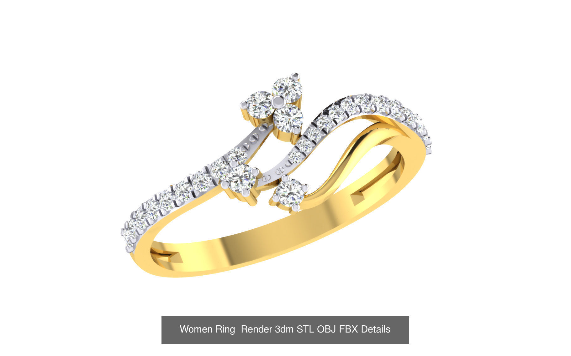101 Women Ring Render 3dm STL OBJ FBX MGX Details Collection _109