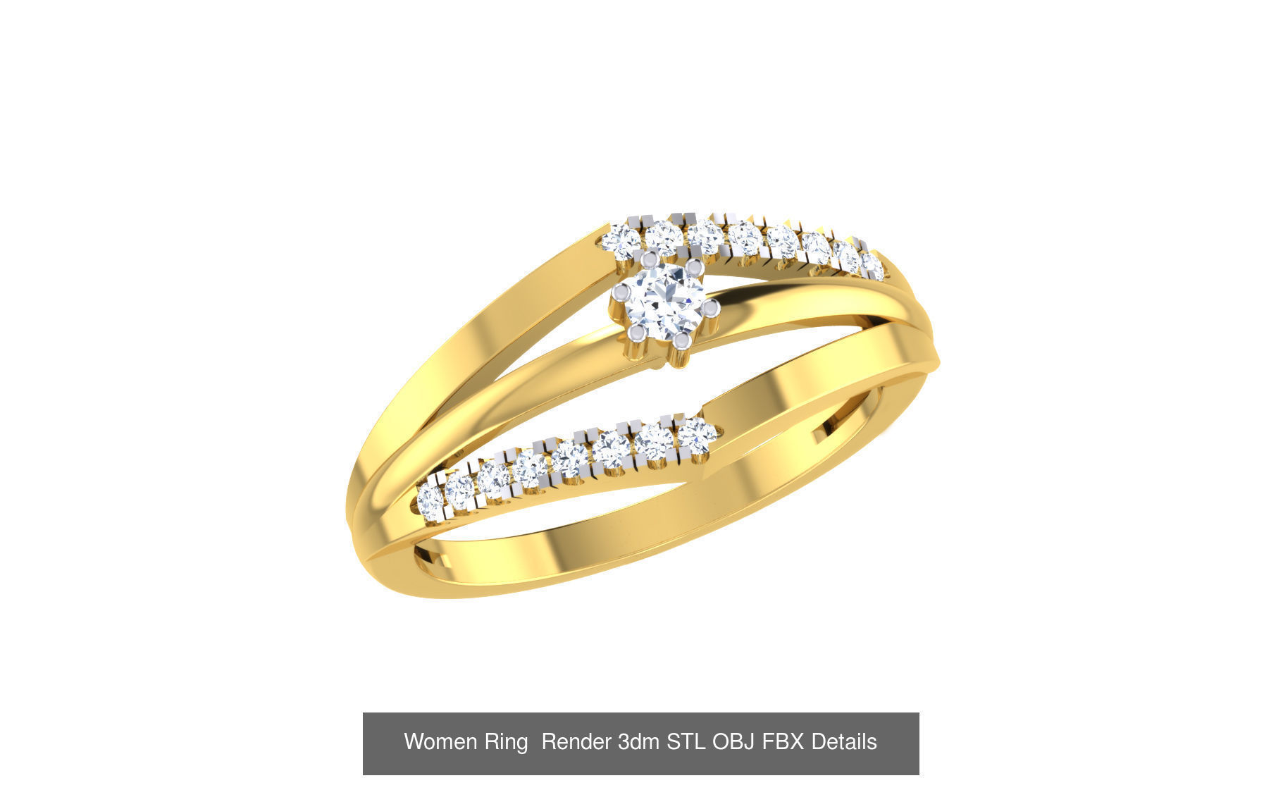 101 Women Ring Render 3dm STL OBJ FBX MGX Details Collection _79