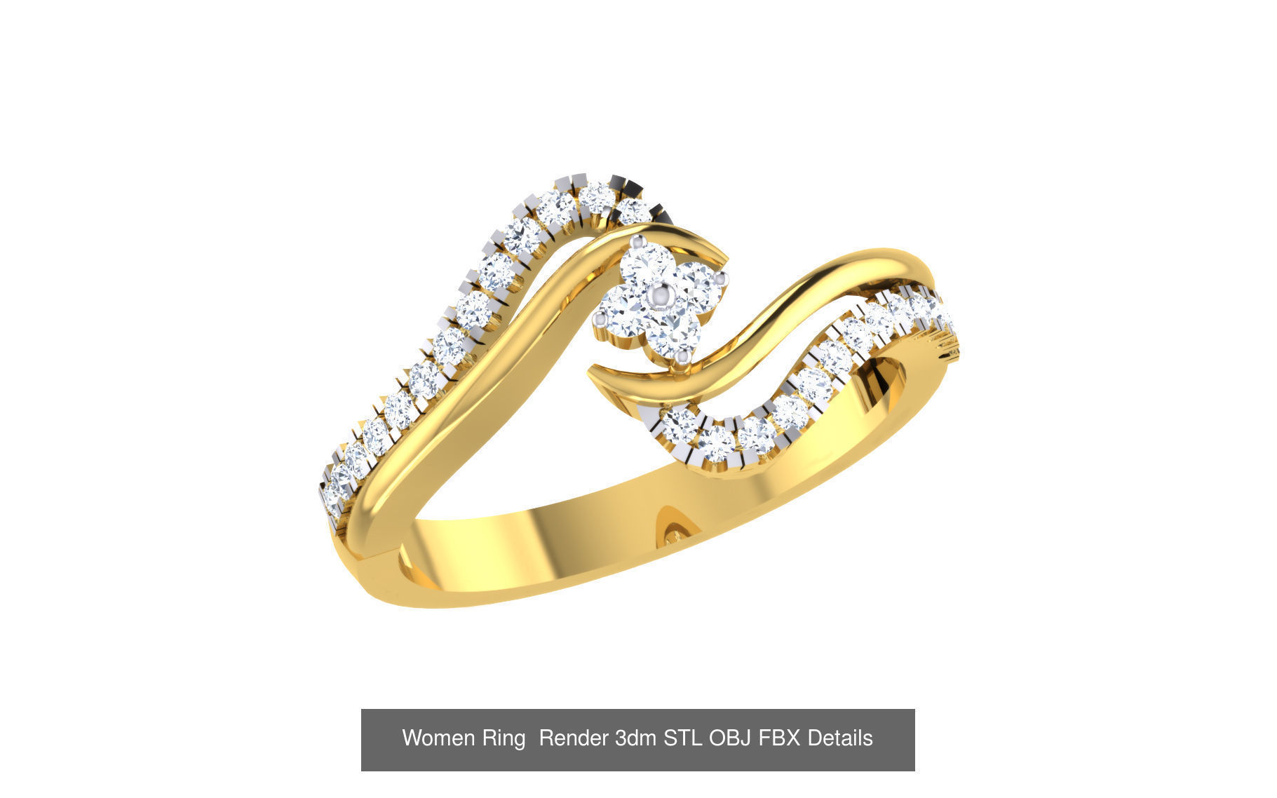 101 Women Ring Render 3dm STL OBJ FBX MGX Details Collection _62