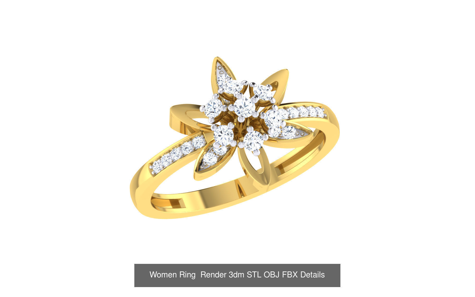 101 Women Ring Render 3dm STL OBJ FBX MGX Details Collection _87