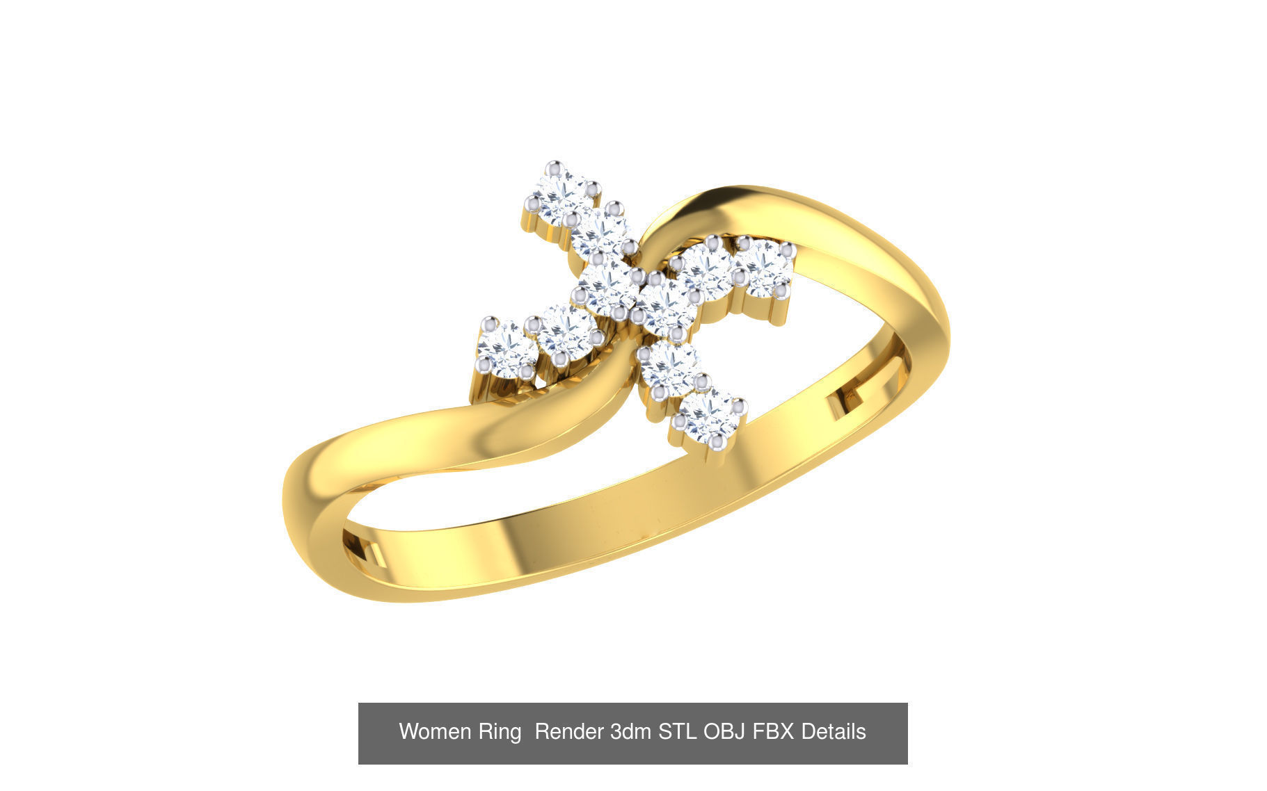 101 Women Ring Render 3dm STL OBJ FBX MGX Details Collection _58