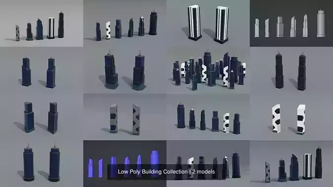 Low Poly Building Collection