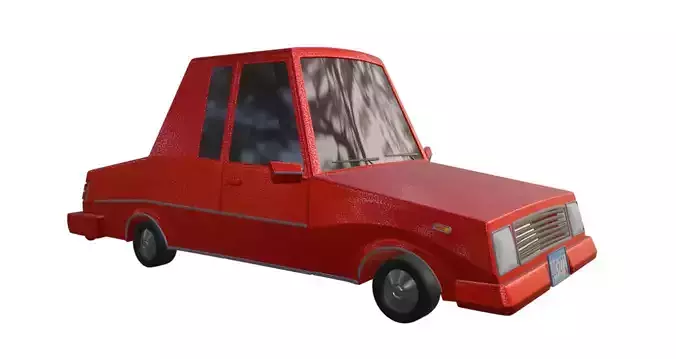 Cartoon Car Low-poly 3D model