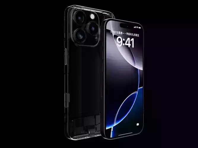 Apple iPhone 16 and 16 ProMax Contains internal structure Low-poly 3D model