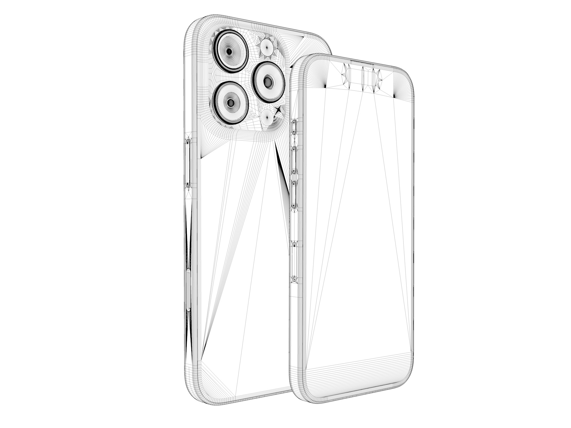 Apple iPhone 16 and 16 ProMax Contains internal structure Low-poly 3D model_6
