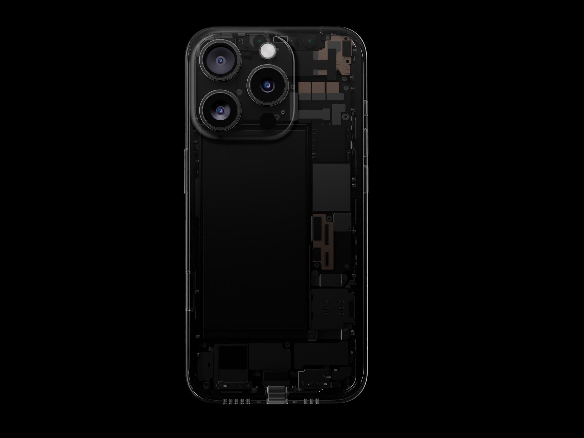 Apple iPhone 16 and 16 ProMax Contains internal structure Low-poly 3D model_5