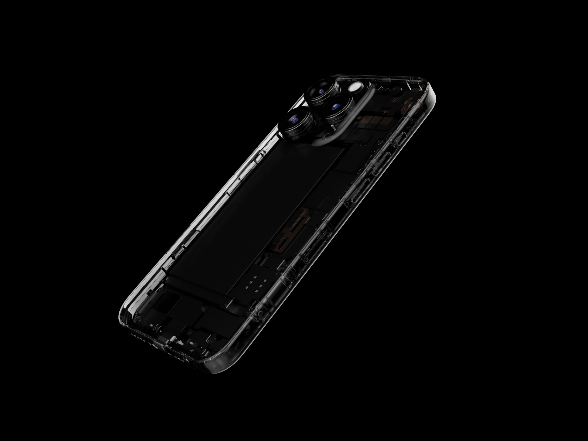 Apple iPhone 16 and 16 ProMax Contains internal structure Low-poly 3D model_3