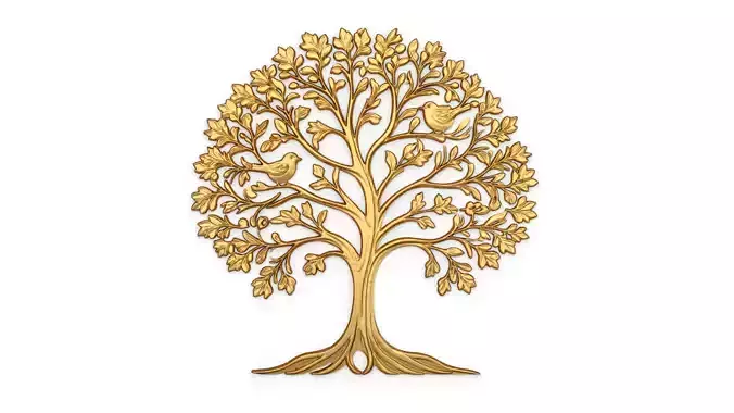 decor set wall panel wall tree relief mural CNC 45