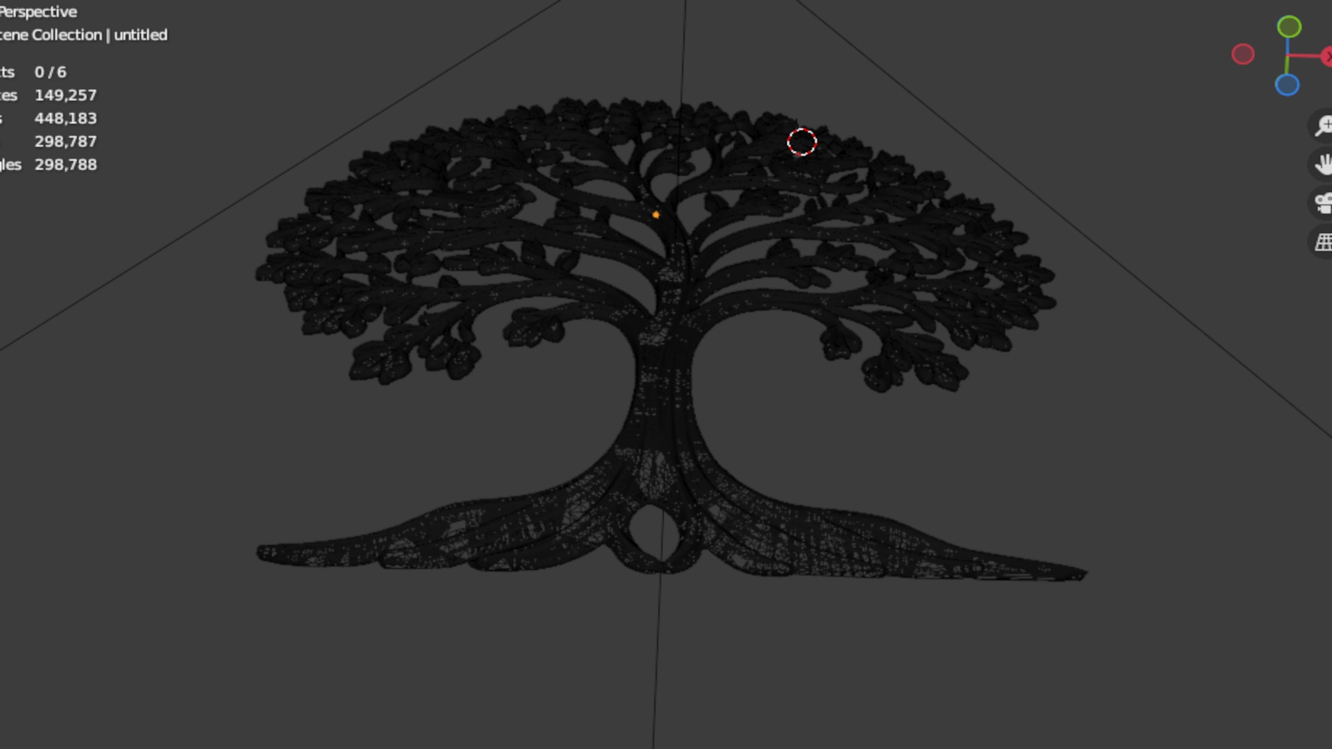 decor set wall panel wall tree relief mural CNC 45 3D model_8