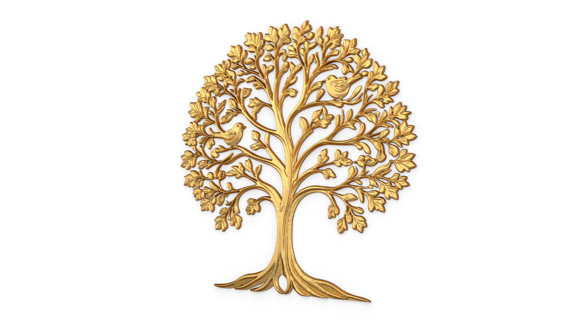 decor set wall panel wall tree relief mural CNC 45 3D model_2