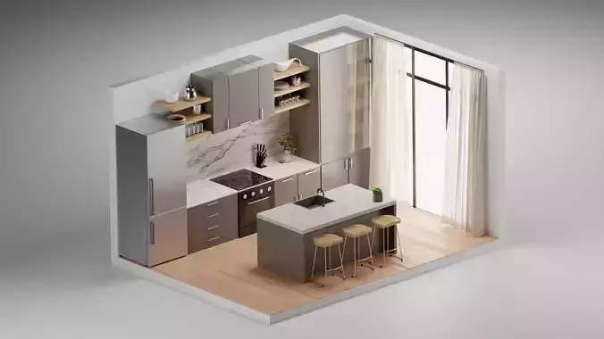 Kitchen isometric
