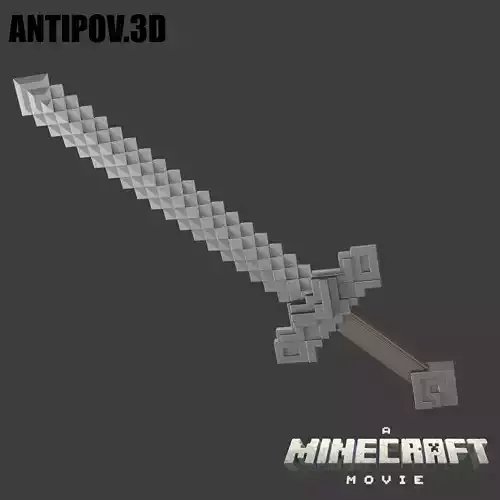 Minecraft Movie Sword for 3D print 3D print model
