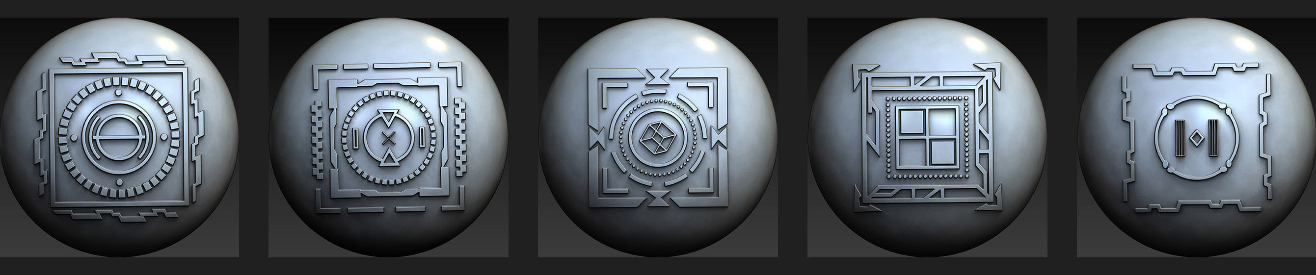 50 Sci -Fi Hologram VDM Brushes for Zbrush Vol 2 3D model_9