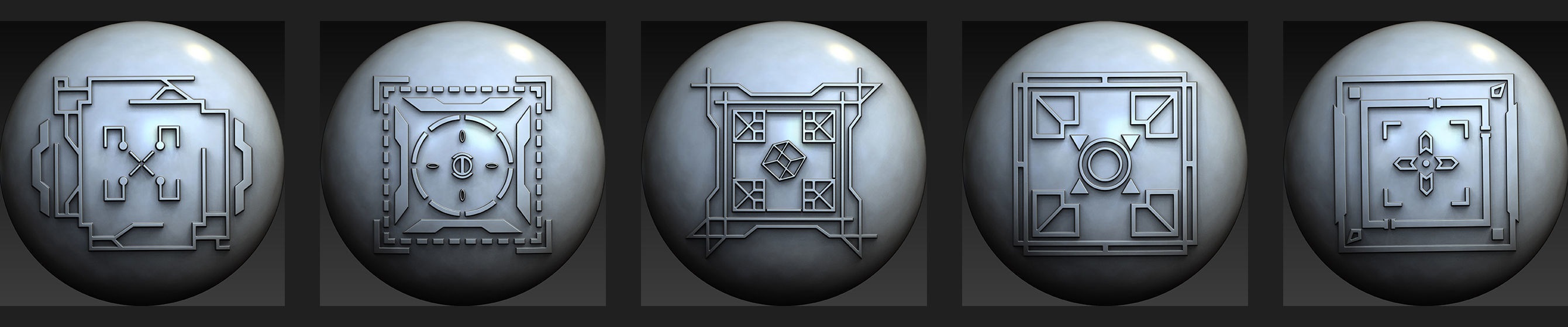 50 Sci -Fi Hologram VDM Brushes for Zbrush Vol 2 3D model_8