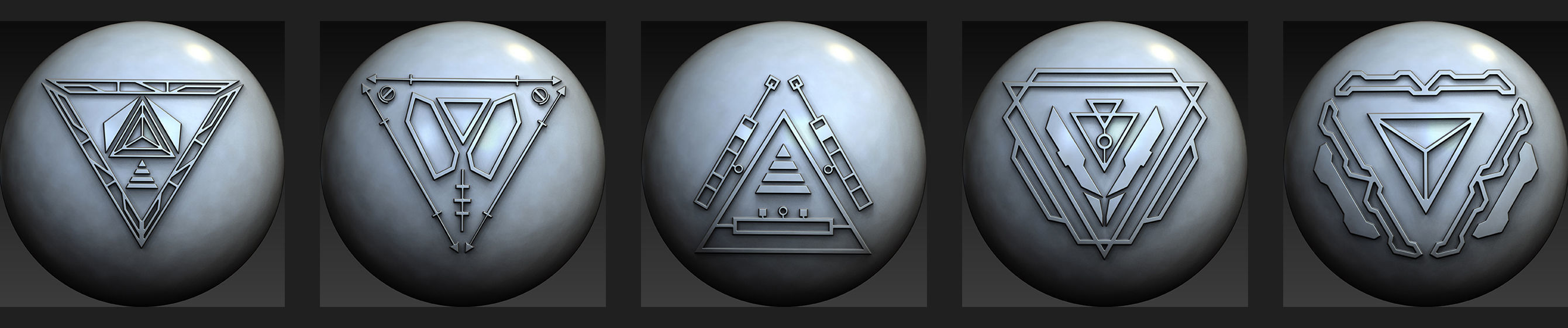 50 Sci -Fi Hologram VDM Brushes for Zbrush Vol 2 3D model_11