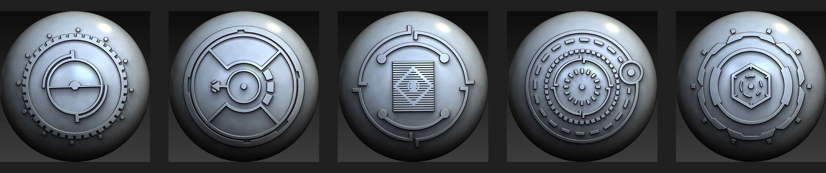 50 Sci -Fi Hologram VDM Brushes for Zbrush Vol 2 3D model_12