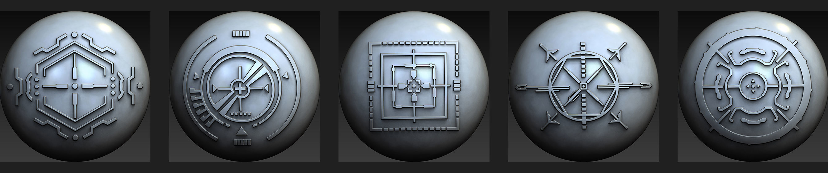 50 Sci -Fi Hologram VDM Brushes for Zbrush Vol 2 3D model_7