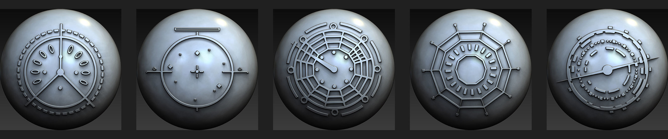 50 Sci -Fi Hologram VDM Brushes for Zbrush Vol 2 3D model_13