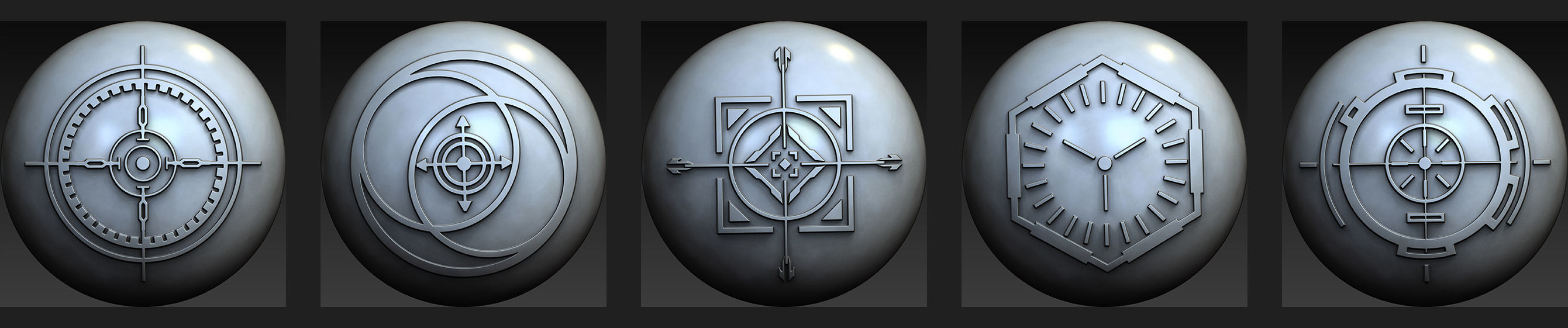 50 Sci -Fi Hologram VDM Brushes for Zbrush Vol 2 3D model_6