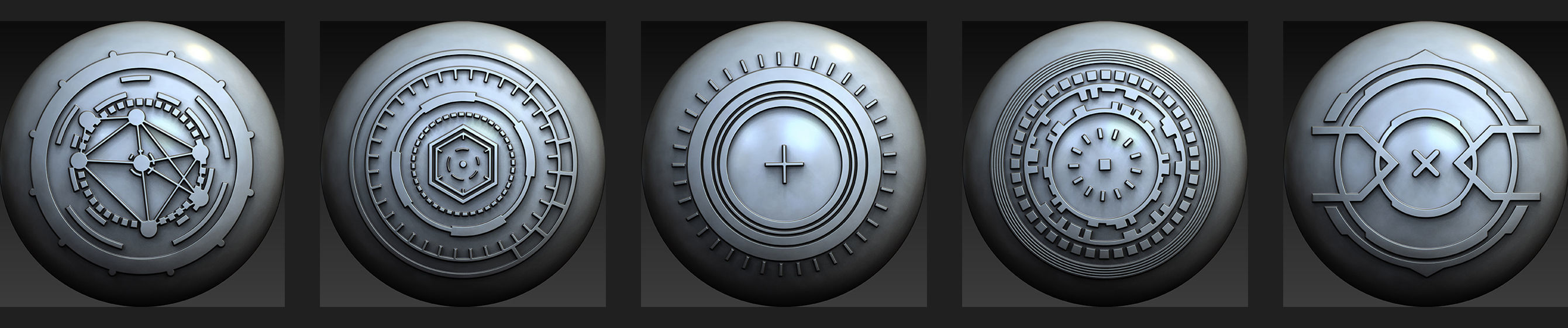 50 Sci -Fi Hologram VDM Brushes for Zbrush Vol 2 3D model_14