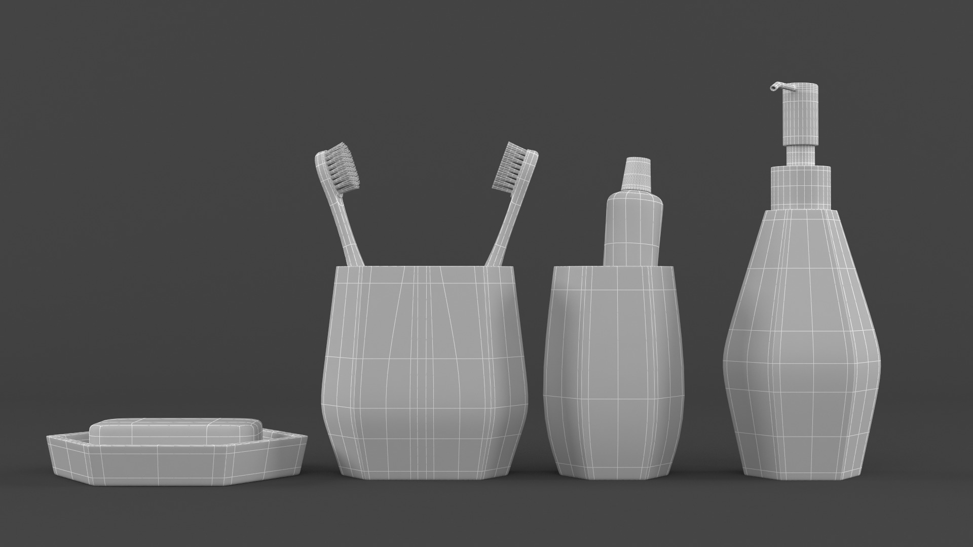 Bathroom Accessories 3D model_5