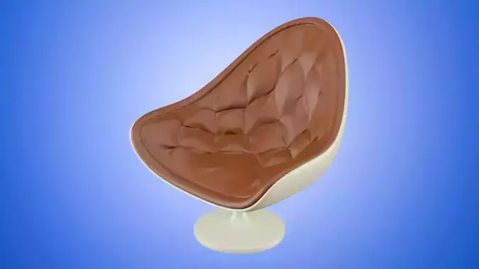 Leather Armchair and Polyurethane Twisted Base Style