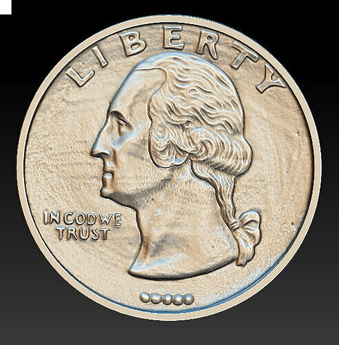 coin Washington Quarter 3D print model