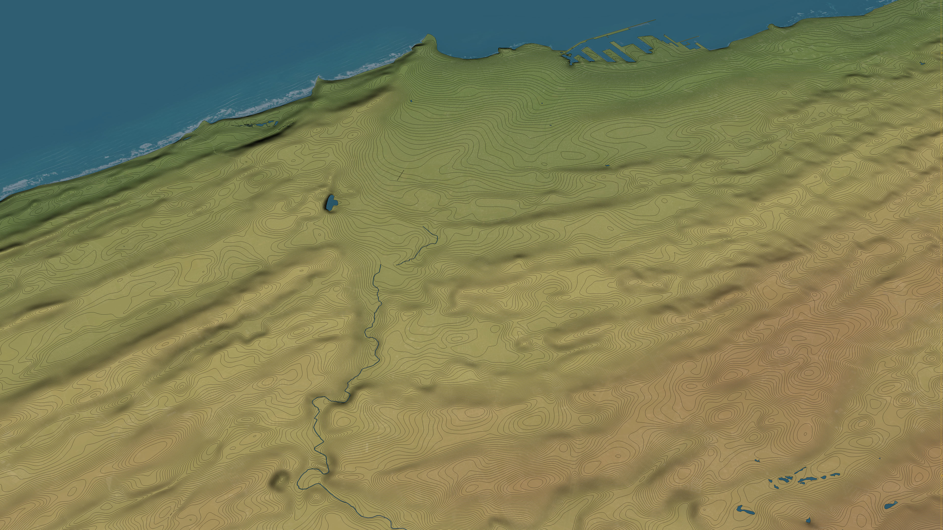 Casablanca - Topography Terrain Low-poly 3D model_6