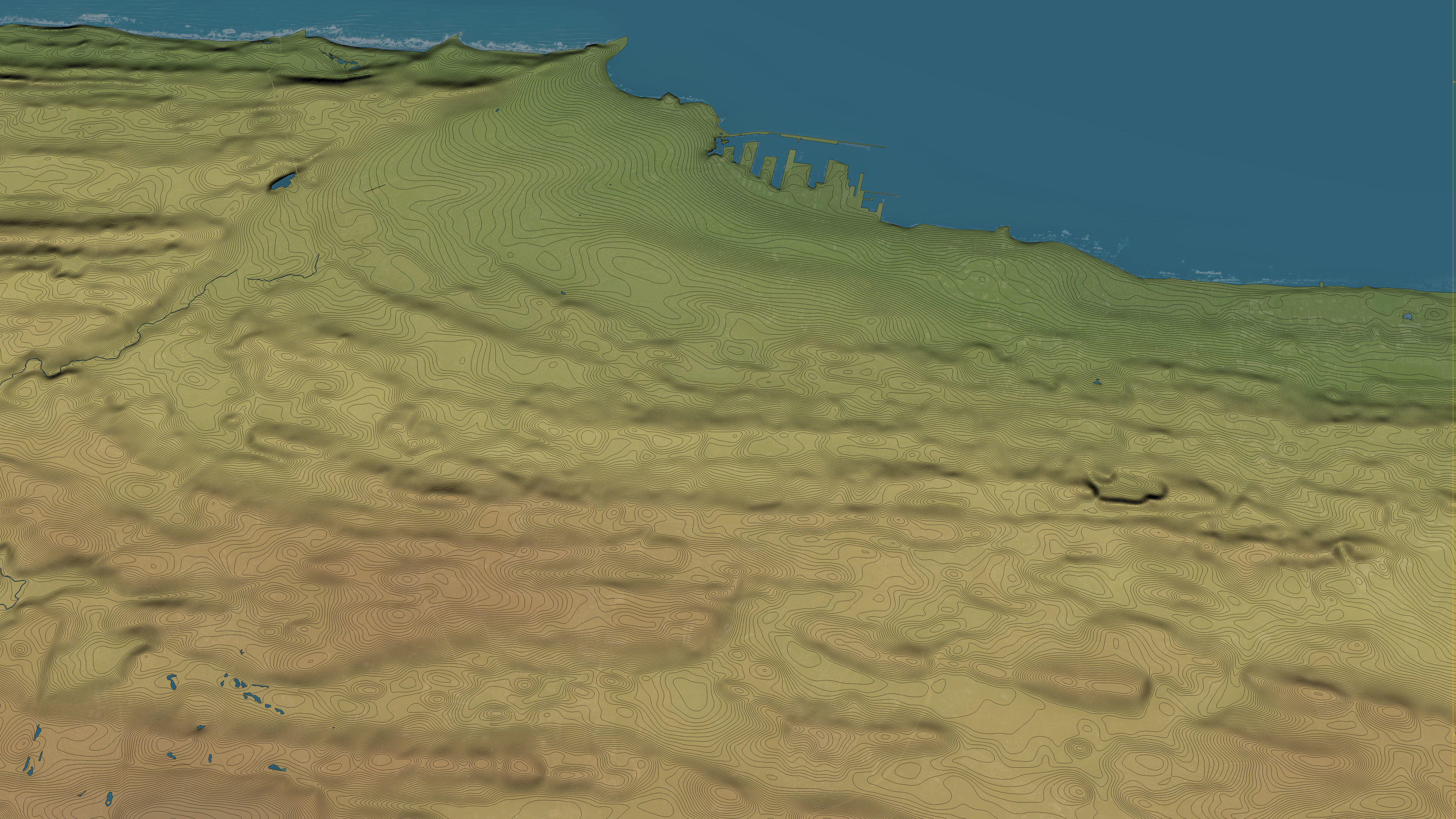 Casablanca - Topography Terrain Low-poly 3D model_9