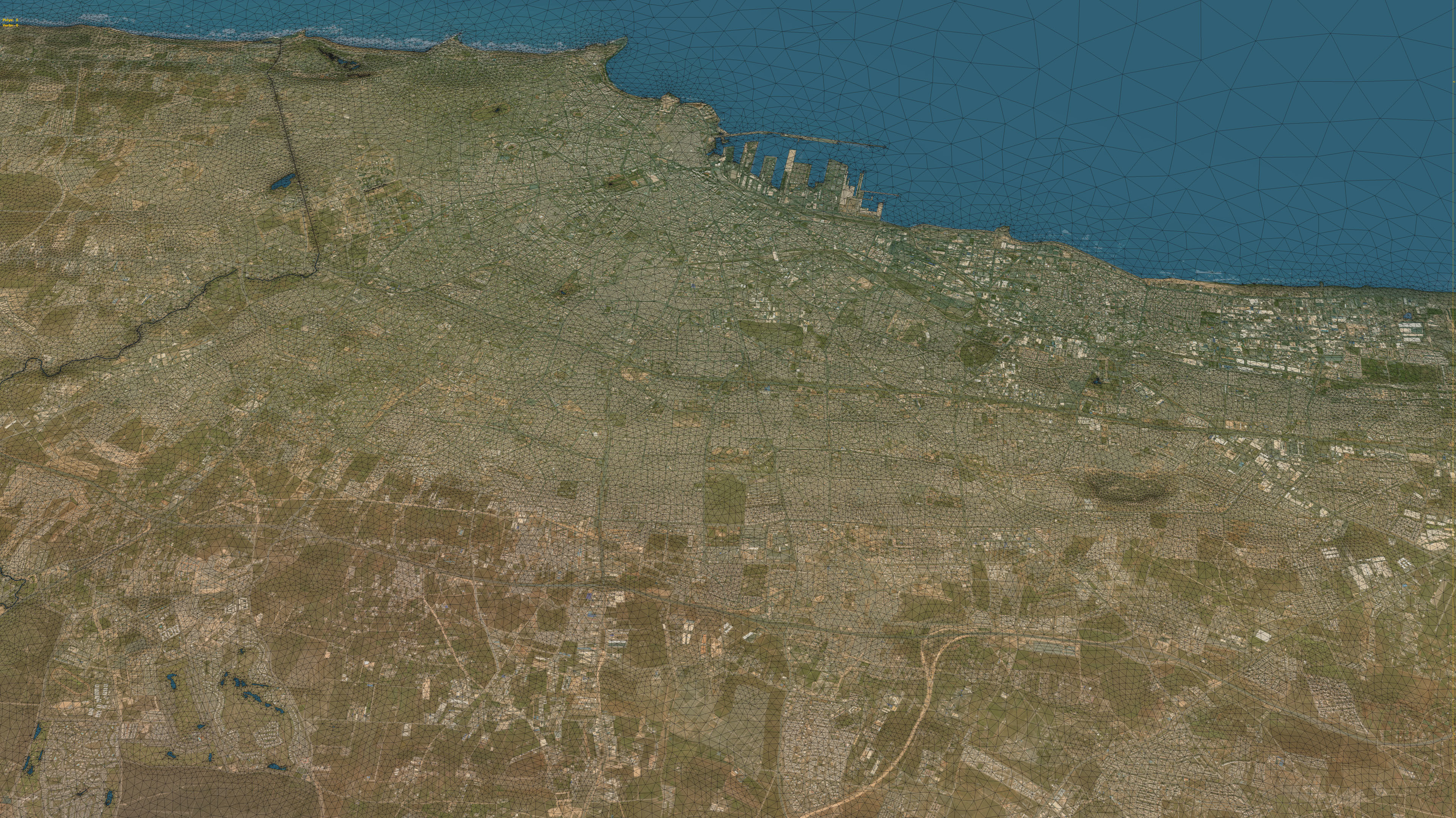 Casablanca - Topography Terrain Low-poly 3D model_7