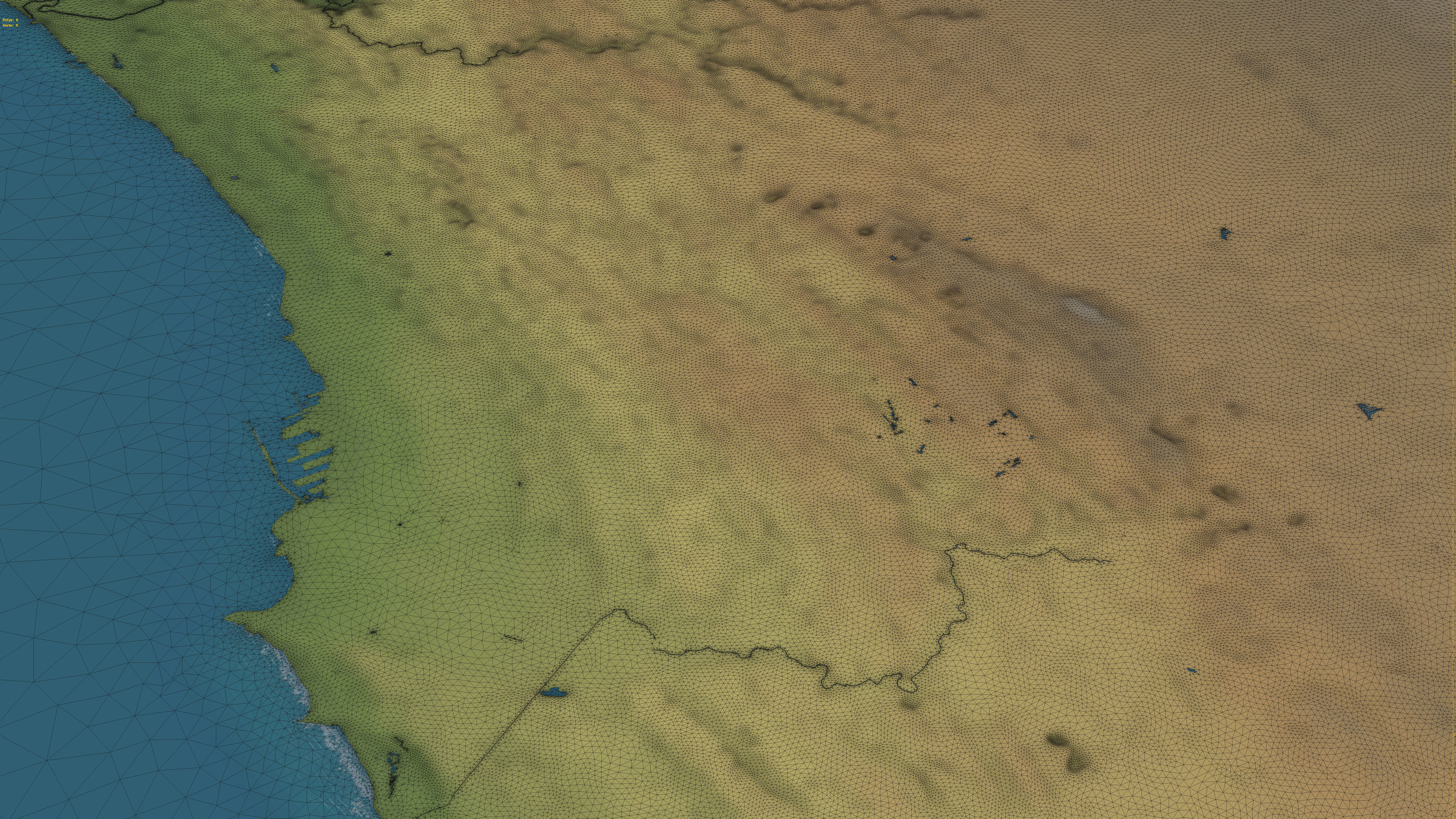 Casablanca - Topography Terrain Low-poly 3D model_14